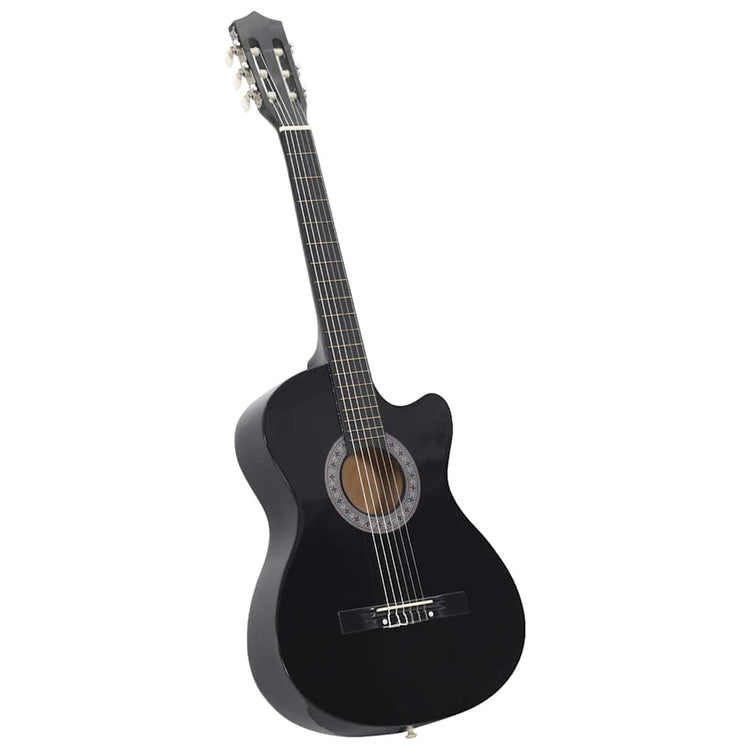 Vidaxl -Gitarrenausschnitt mit 6 Saiten Western Classic 38 Schwarz