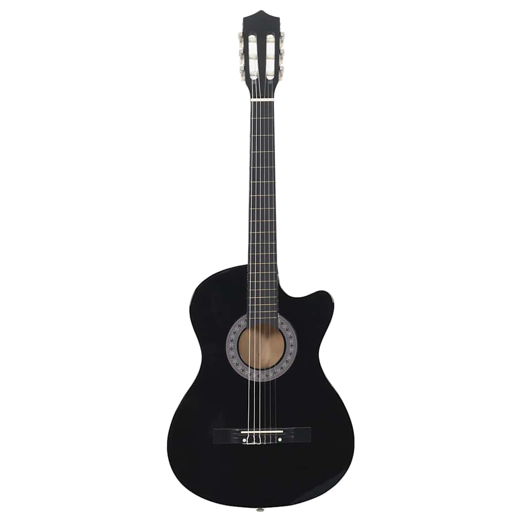 Vidaxl -Gitarrenausschnitt mit 6 Saiten Western Classic 38 Schwarz