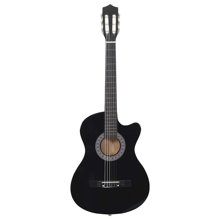 Vidaxl -Gitarrenausschnitt mit 6 Saiten Western Classic 38 Schwarz
