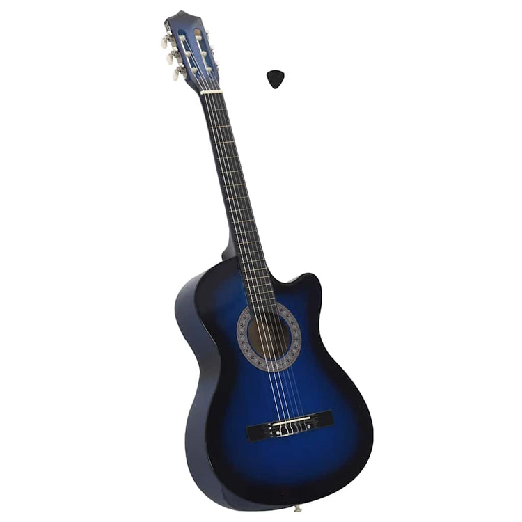 Vidaxl Gitarrenausschnitt mit 6 Saiten Western Classic 38 getönt Blau