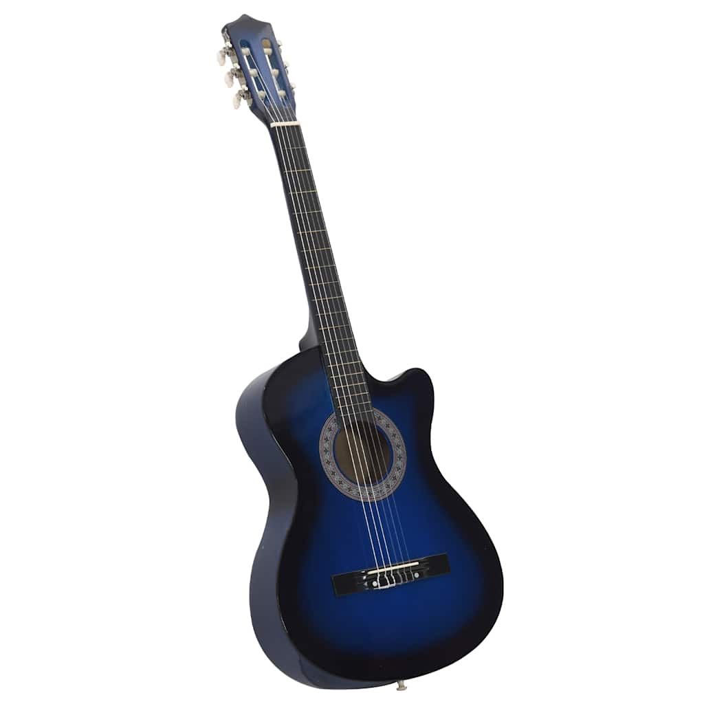 Vidaxl Gitarrenausschnitt mit 6 Saiten Western Classic 38 getönt Blau