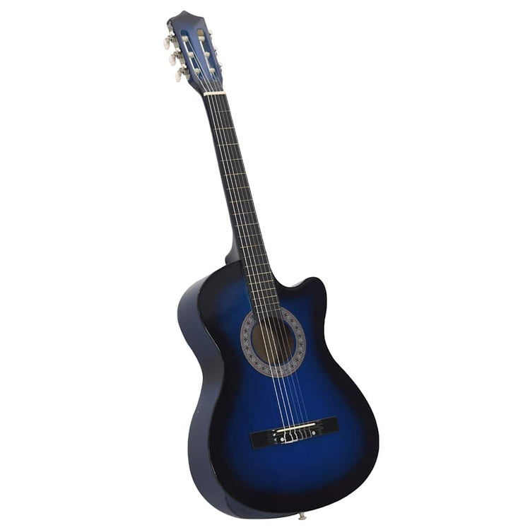 Vidaxl Gitarrenausschnitt mit 6 Saiten Western Classic 38 getönt Blau