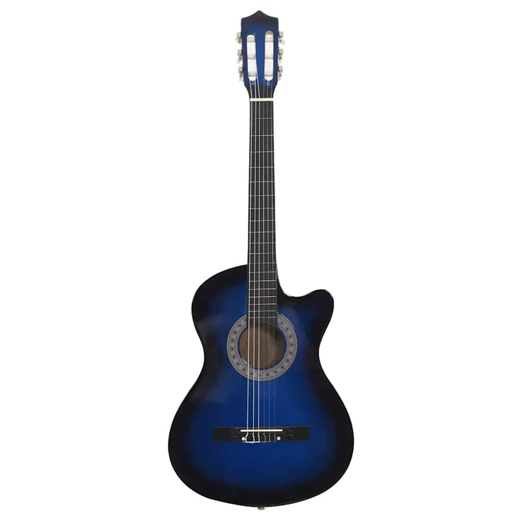 Vidaxl Gitarrenausschnitt mit 6 Saiten Western Classic 38 getönt Blau