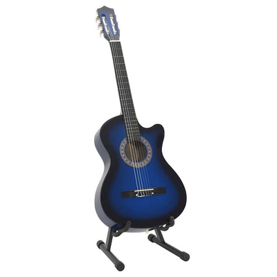 Vidaxl 12-teiliges Gitarrenset mit 6 Saiten Western Classic 38 Blue