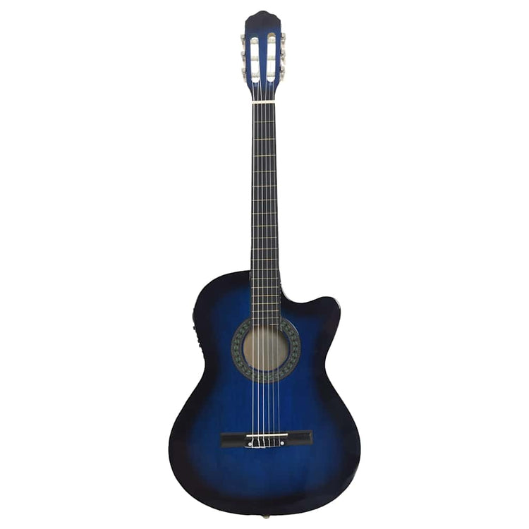 Vidaxl Gitarrenausschnitt mit Equalizer 6 Saiten Western Classic Blue