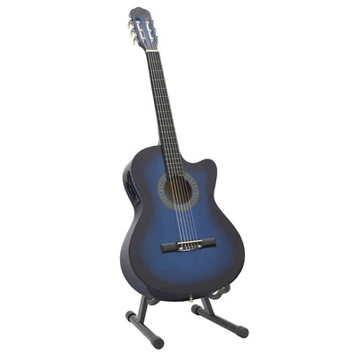 Vidaxl 12-teilige Gitarrenset mit Equalizer und 6 Saiten westlichblau