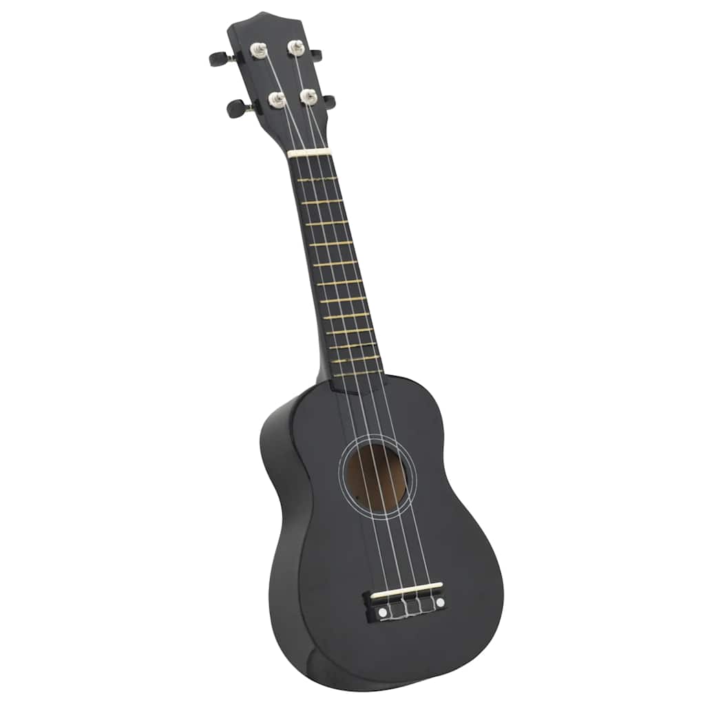 Vidaxl ukuleleset mit Tasche für Kinder Sopran 21 '' schwarz