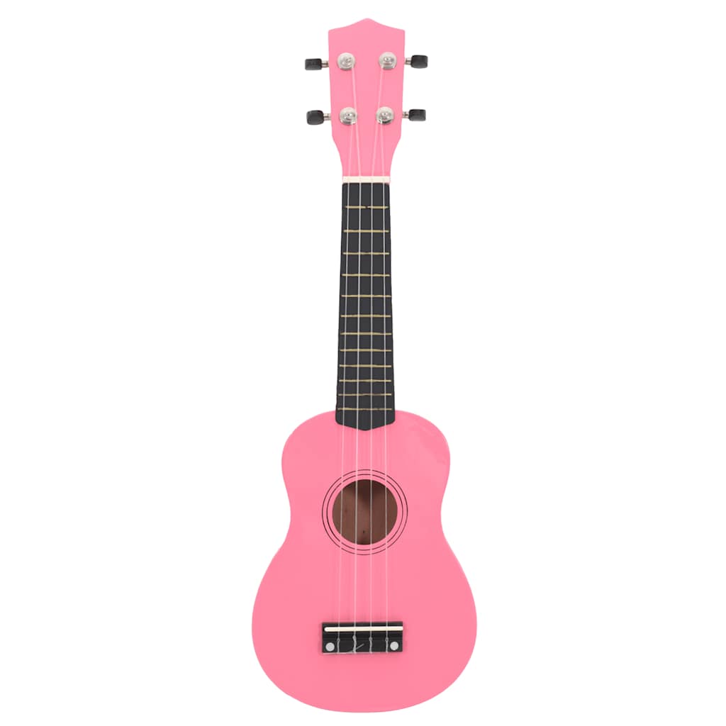 Vidaxl ukuleleset mit Tasche für Kinder Sopran 21 '' Pink