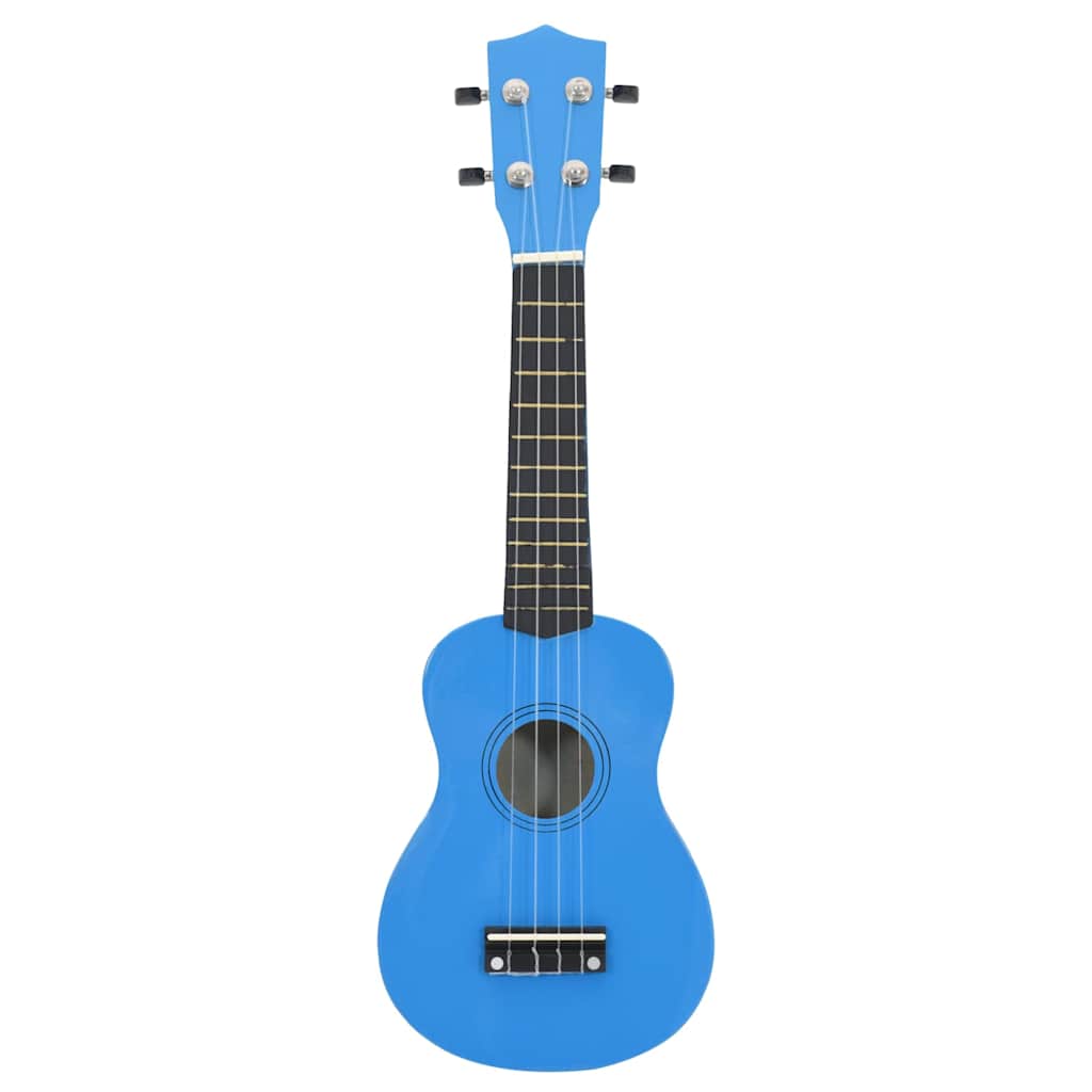 Vidaxl ukuleleset mit Tasche für Kinder Sopran 21 '' Blau