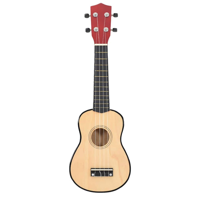 Vidaxl ukuleleset mit Tasche für Kinder Sopran 23 '' helles Holz gefärbt