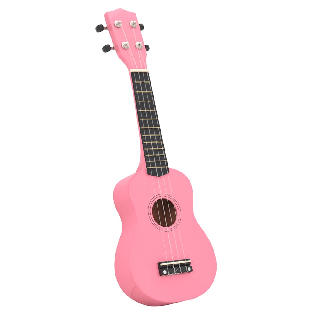 Vidaxl ukuleleset mit Tasche für Kinder Sopran 23 '' Pink