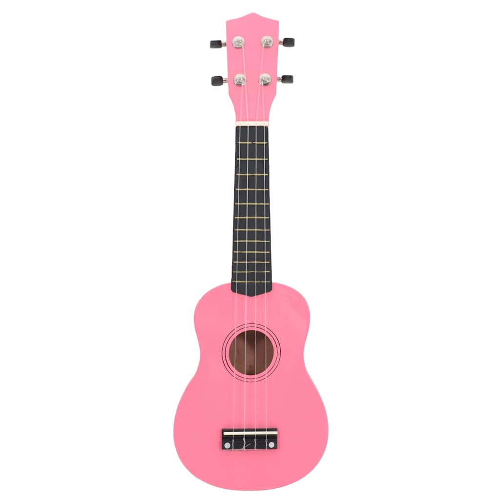 Vidaxl ukuleleset mit Tasche für Kinder Sopran 23 '' Pink
