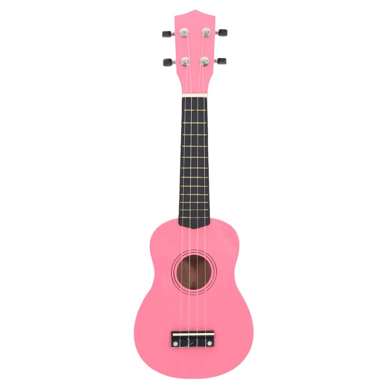 Vidaxl ukuleleset mit Tasche für Kinder Sopran 23 '' Pink