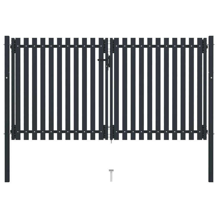 Vidaxl -Port Doppel 306x220 cm Stahl Anthrazit