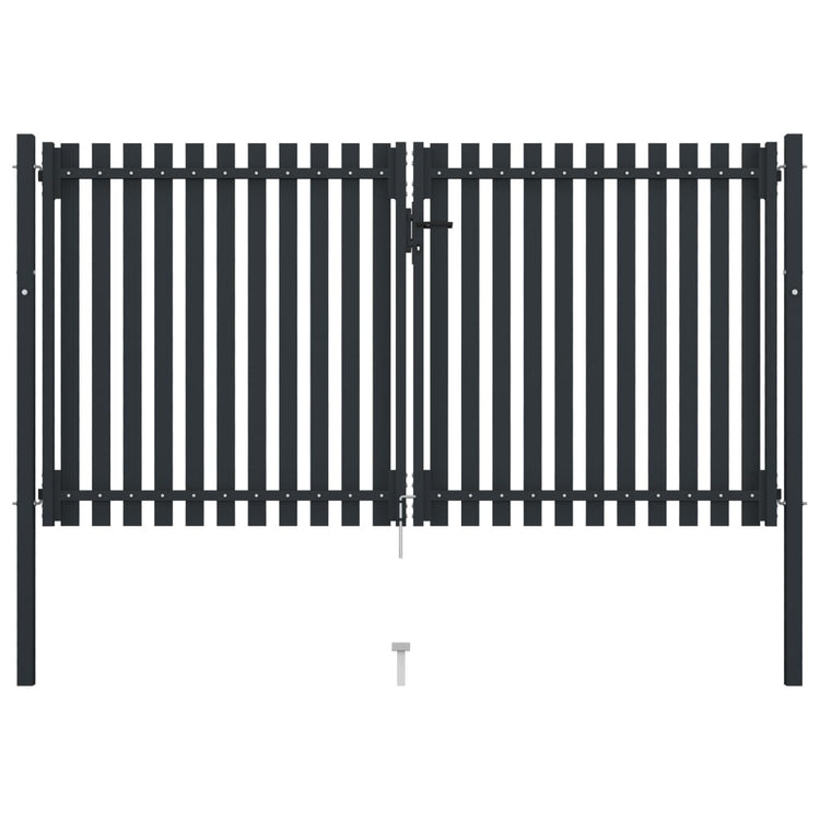 Vidaxl -Port Doppel 306x220 cm Stahl Anthrazit