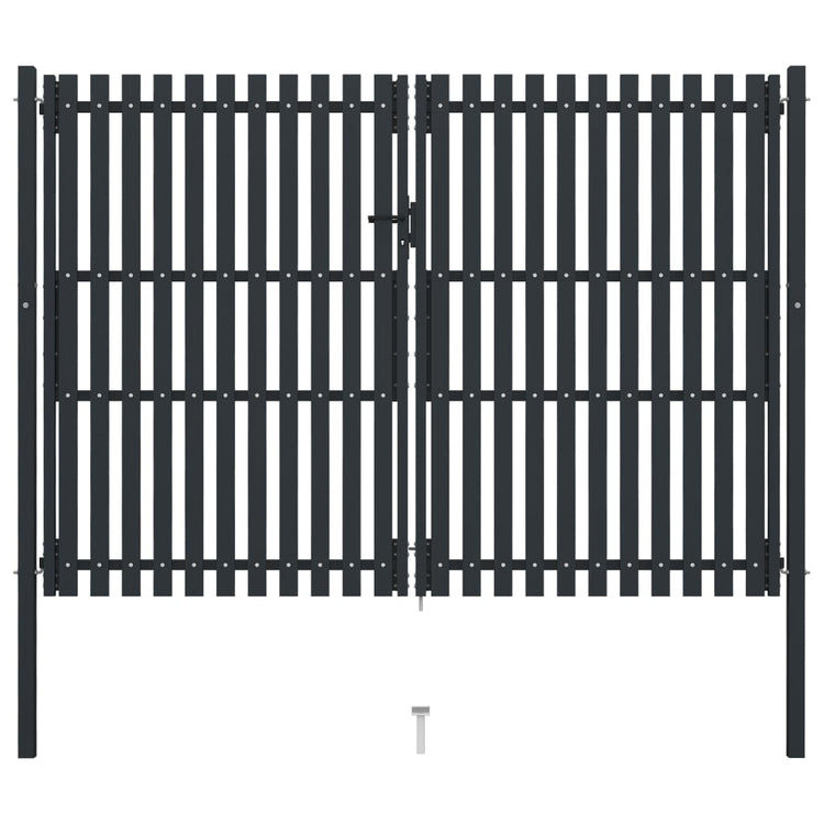 Vidaxl -Port Doppel 306x250 cm Stahl Anthrazit