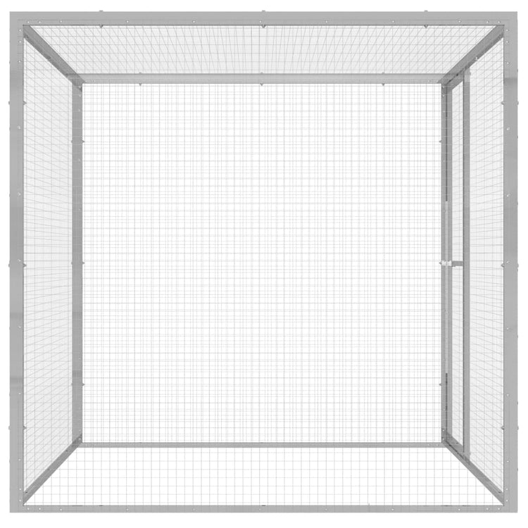 VIDAXL -Katzen -Käfig 1,5x1,5x1,5 M verzinkter Stahl