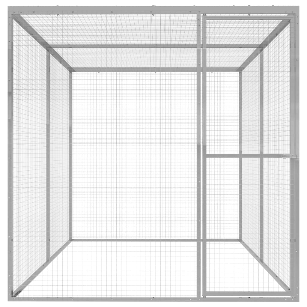 VIDAXL -Katzenkäfig 3x1.5x1,5 M verzinkte Stahl