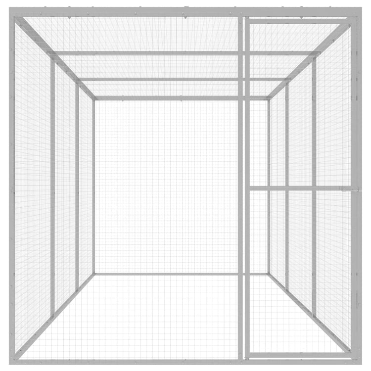 VIDAXL -Katzenkäfig 4.5x1.5x1,5 M verzinkte Stahl