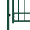 Vidaxl -Anschluss mit Speerspitzen 100x100 cm Stahlgrün