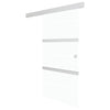 VIDAXL -Schiebetür 90x205 cm ESG -Glas und Aluminium Silber gefärbt