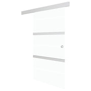 VIDAXL -Schiebetür 102,5 x 205 cm ESG -Glas und Aluminium Silber gefärbt - afbeelding 2