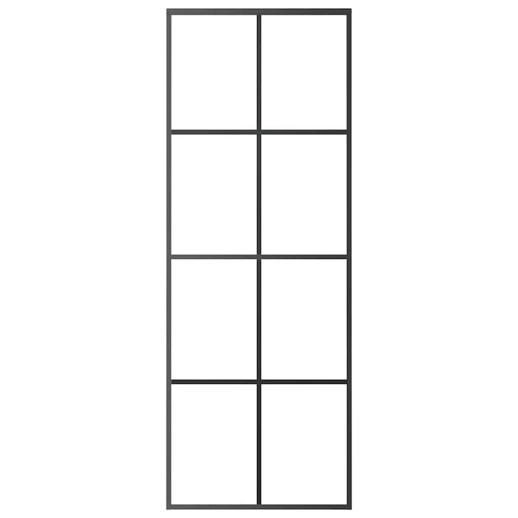 VIDAXL -Schiebetür 76x205 cm Aluminium und ESG -Glas schwarz