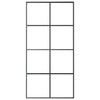 VIDAXL -Schiebetür 102,5 x 205 cm Aluminium und ESG -Glas schwarz