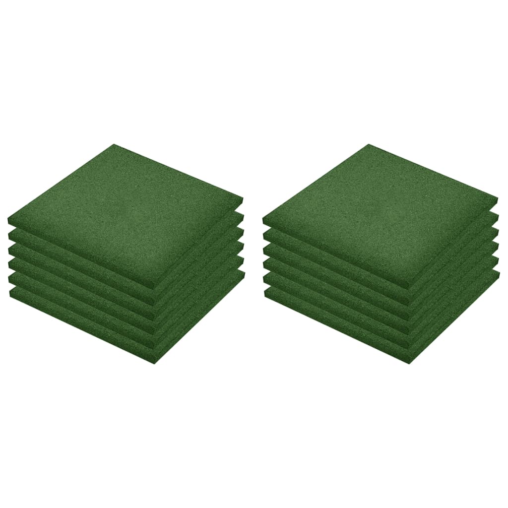 Vidaxl Valt Tiles 12 ST 50 x 50 x 3 cm Gummigrün