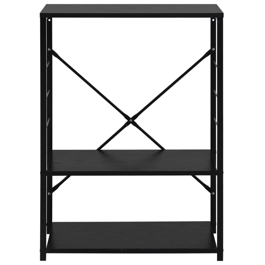 Vidaxl Mikrowellenschrank 60x39.6x79.5 cm verarbeitetes Holz schwarz