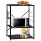Vidaxl Mikrowellenschrank 60x39.6x79.5 cm verarbeitetes Holz schwarz