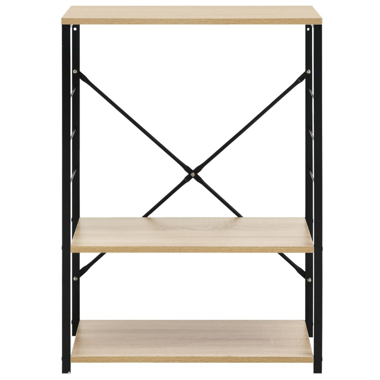 VIDAXL -Mikrowellenschrank 60x39.6x79.5 cm verarbeitetes Holzschwarz und Eichenfarbe