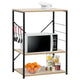 VIDAXL -Mikrowellenschrank 60x39.6x79.5 cm verarbeitetes Holzschwarz und Eichenfarbe