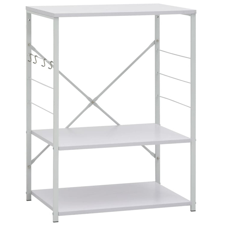 VIDAXL -Mikrowellenschrank 60x39.6x79.5 cm verarbeitetes Holz weiß