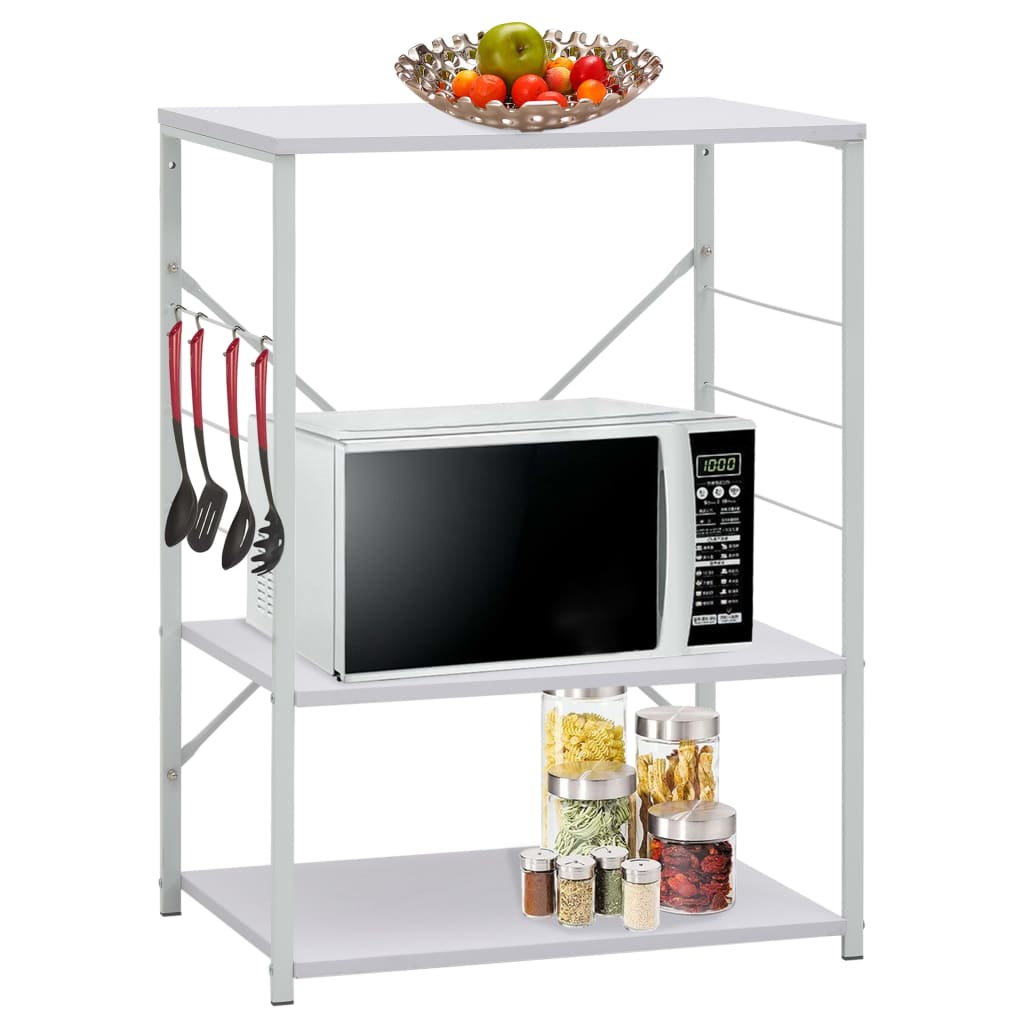 VIDAXL -Mikrowellenschrank 60x39.6x79.5 cm verarbeitetes Holz weiß