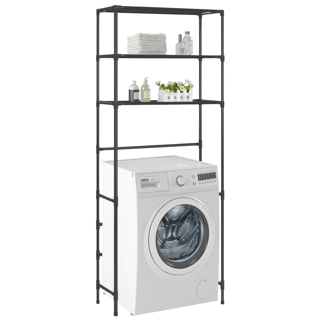 VIDAXL-LAGE ROK für Boven Waschmaschine 3-layer 69x28x169 cm Schwarz