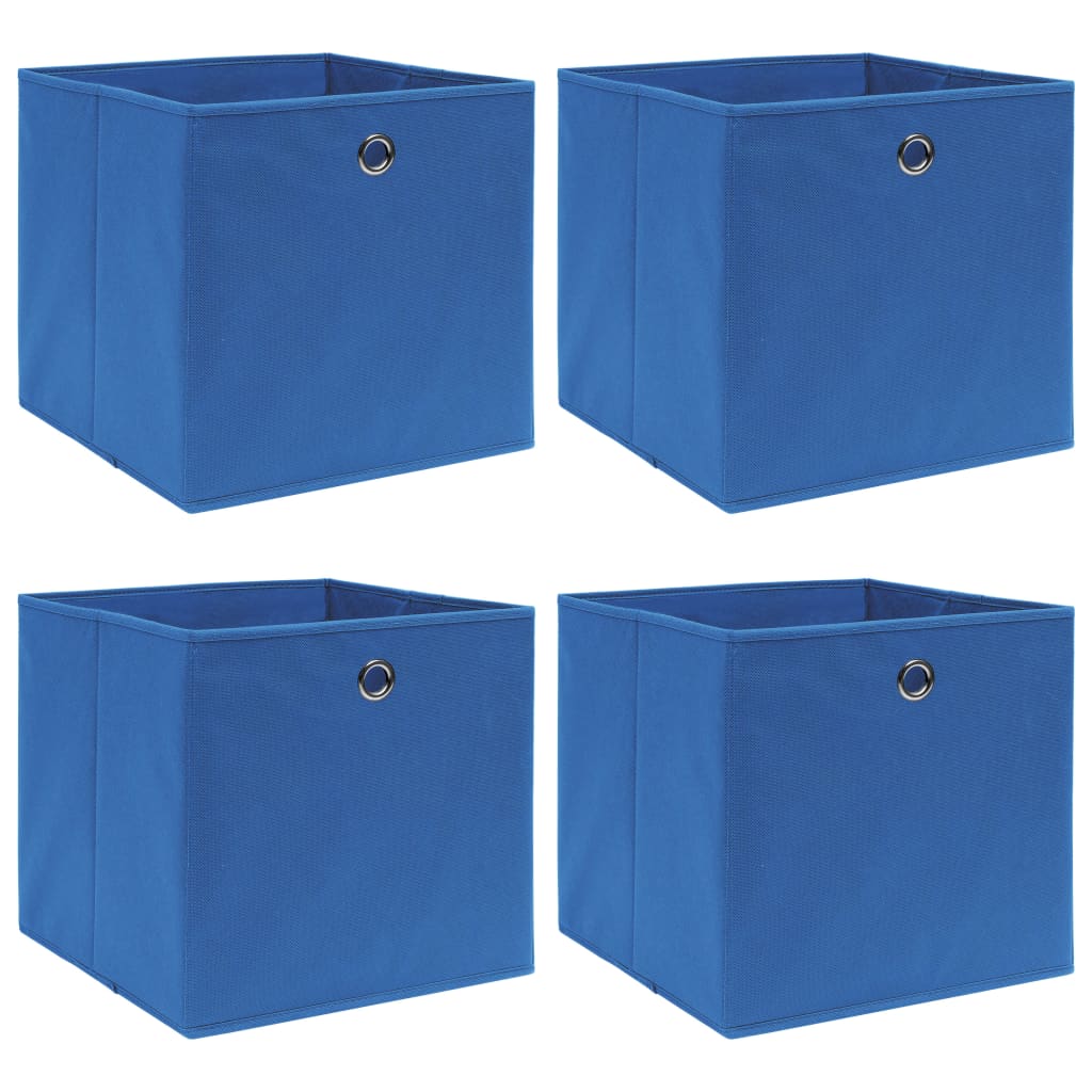 VIDAXL -Speicherboxen 4 PCs 32x32x32 cm Stoff blau