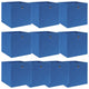 VIDAXL -Speicherboxen 10 PCs 32x32x32 cm Stoff blau