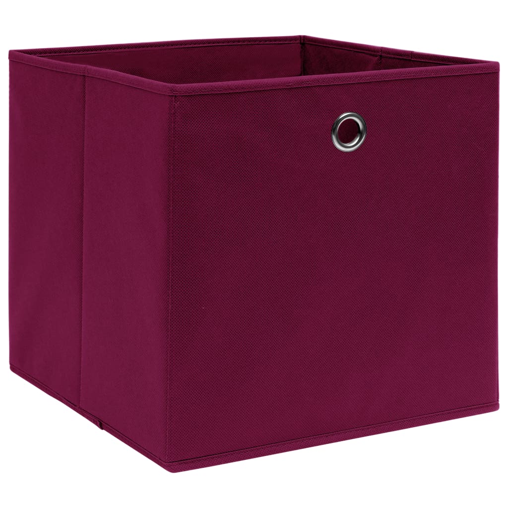 VIDAXL -Speicherboxen 4 PCs 32x32x32 cm Stoff dunkelrot
