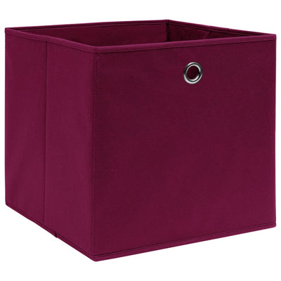 VIDAXL -Speicherboxen 4 PCs 32x32x32 cm Stoff dunkelrot