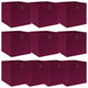 VIDAXL -Speicherboxen 10 PCs 32x32x32 cm Stoff dunkelrot