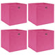 VIDAXL -Speicherboxen 4 PCs 32x32x32 cm Stoff rosa
