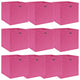 VIDAXL -Speicherboxen 10 PCs 32x32x32 cm Stoff rosa