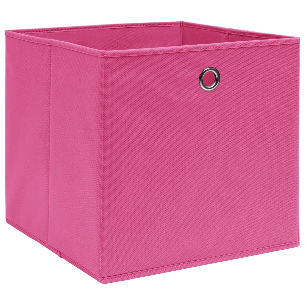 VIDAXL -Speicherboxen 10 PCs 32x32x32 cm Stoff rosa