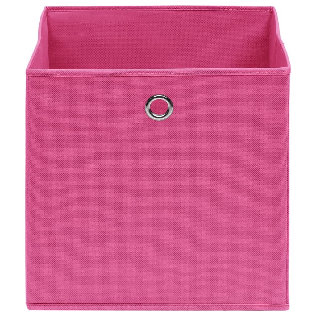VIDAXL -Speicherboxen 10 PCs 32x32x32 cm Stoff rosa