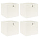 VIDAXL -Speicherboxen 4 PCs 32x32x32 cm Stoff weiß