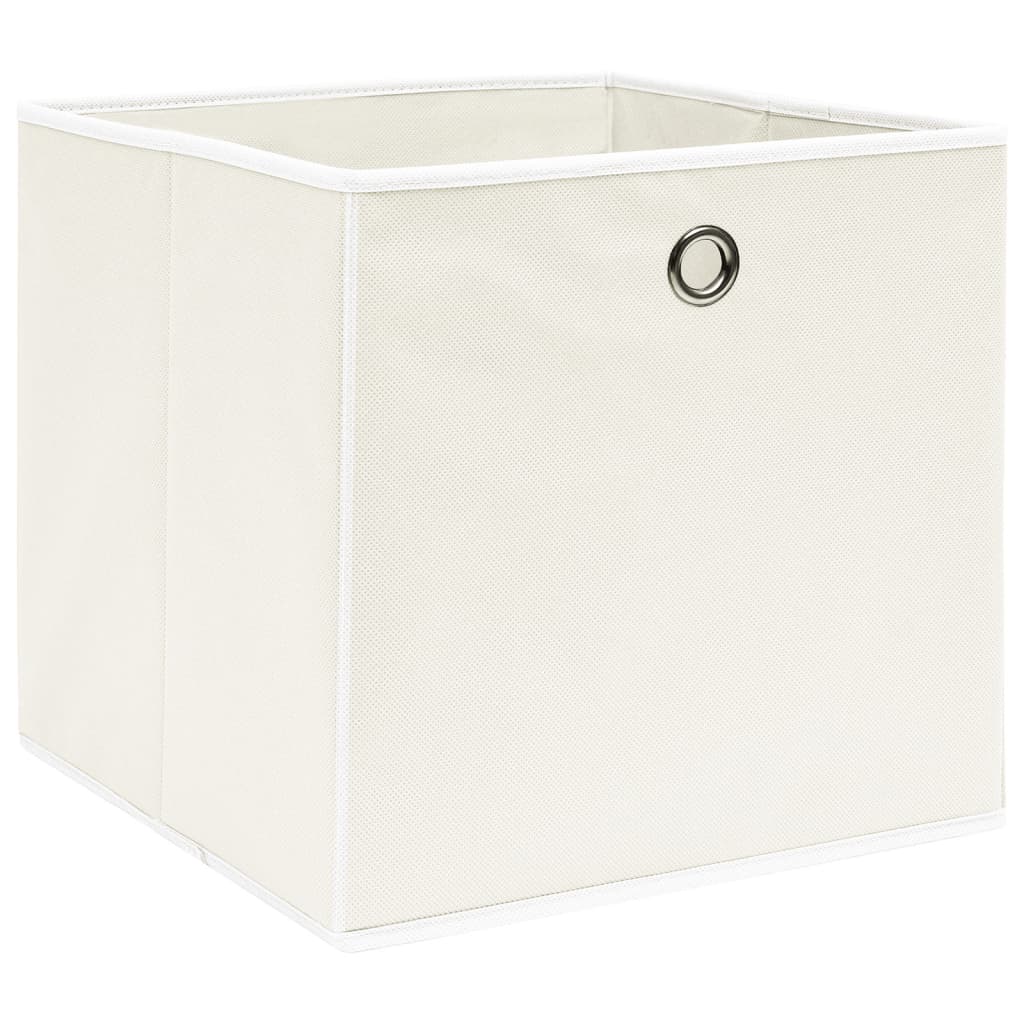 VIDAXL -Speicherboxen 4 PCs 32x32x32 cm Stoff weiß