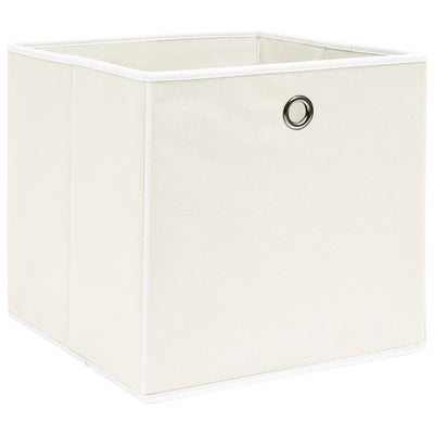 VIDAXL -Speicherboxen 4 PCs 32x32x32 cm Stoff weiß