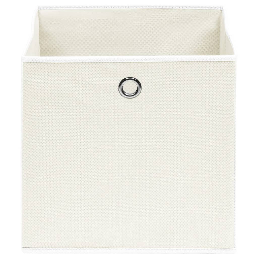 VIDAXL -Speicherboxen 4 PCs 32x32x32 cm Stoff weiß