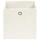 VIDAXL -Speicherboxen 4 PCs 32x32x32 cm Stoff weiß - afbeelding 3